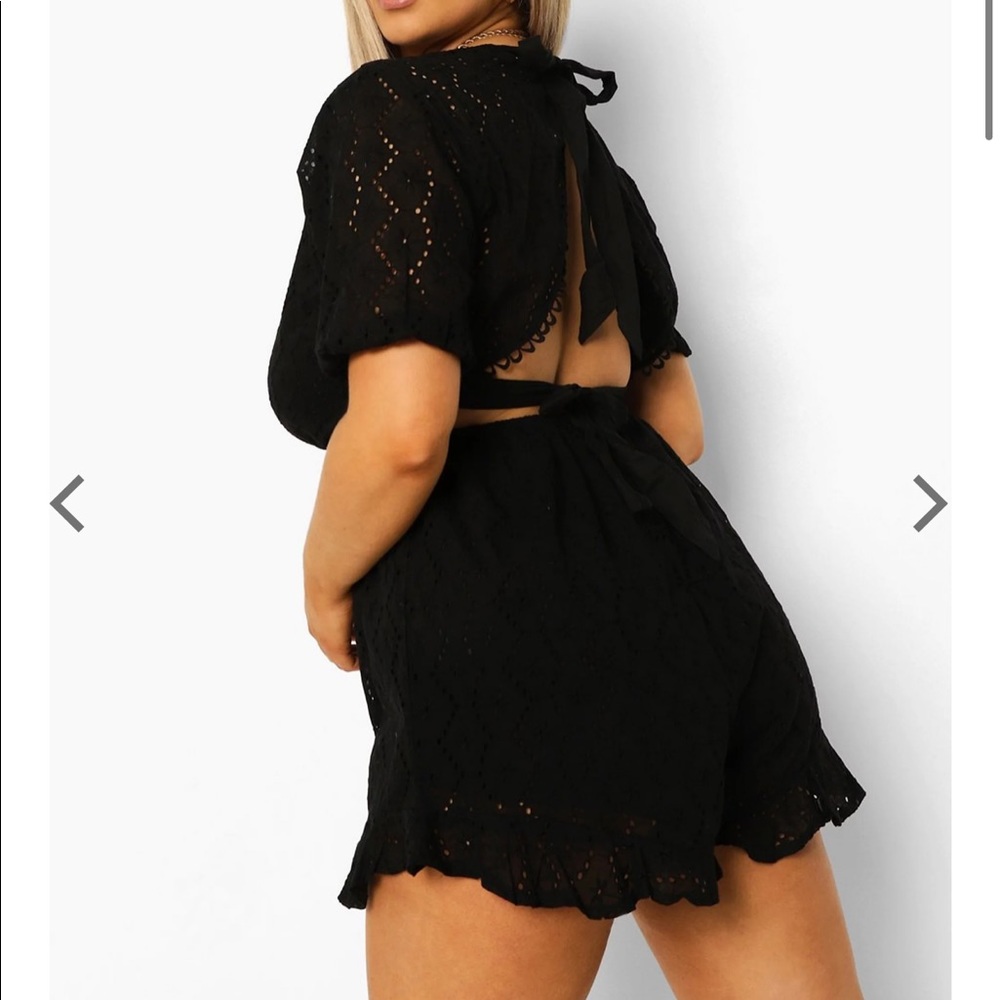 Black plus size romper !